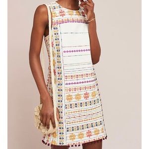 Anthropologie Akemi+Kin Prudence Embroidered Shift Dress NWT